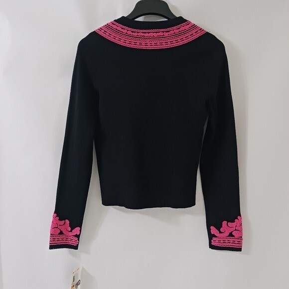 INC International Concepts Women's Black/Pink  Botanica Cardigan Size Small - Picture 2 of 12